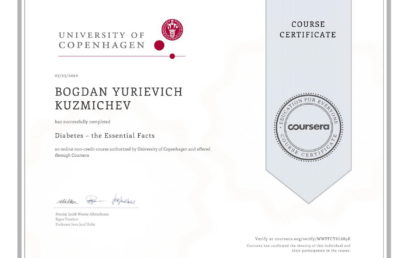 Certificate from University of Copenhagen!